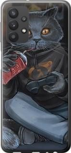 Чехол на Samsung Galaxy A32 A325F gamer cat из силикона FCh_033227
