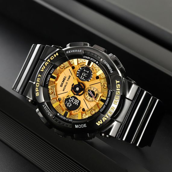 Годинник S2kmei 2118BKGD Black-Gold | Зображення 4