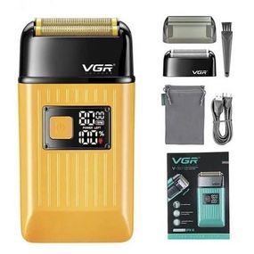 Електробритва портативна чоловіча VGR V-357 професійна бритва Шейвер. Колір: жовтий