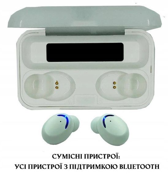 Беспроводные наушники True Wireless TWS F9-C5 WHITE Bluetooth | Зображення 2