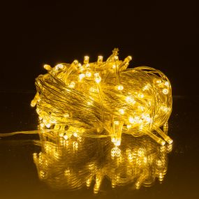 Новорічна гірлянда кімнатна нитка 10 м 120 LED кімнатна гірлянда білий провід Жовте світло W120LED10MWY