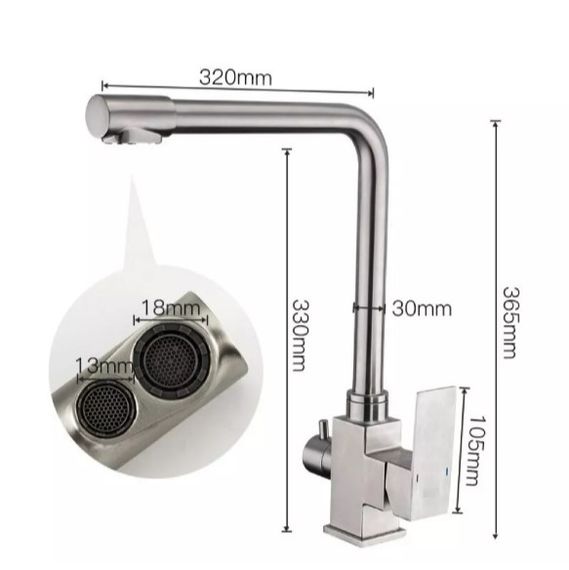 Змішувач для кухні WEZER з підключенням до фільтру PRO4C-02 | Зображення 3