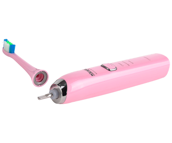 Електрична зубна щітка 3 режими/2 насадки DSP 80010A рожева 1.6W USB (DSP-80010A_529)