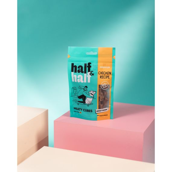 Ласощі HalfHalf м ясні кубики для собак, із куркою 100 г | Зображення 2