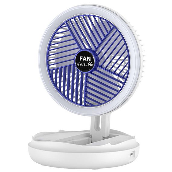 Настільний складний вентилятор Folding Fan 2in1 with Night Light White | Зображення 1