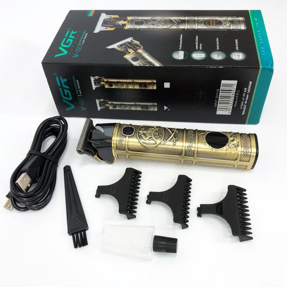 Машинка для стрижки волосся та бороди VGR V-097. Колір: срібний | Зображення 7