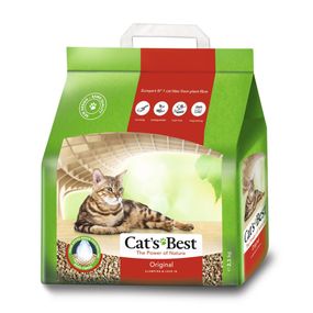 Древесный наполнитель Cat's Best Eko Plus (Original) комкующийся без запаха 17.2 кг