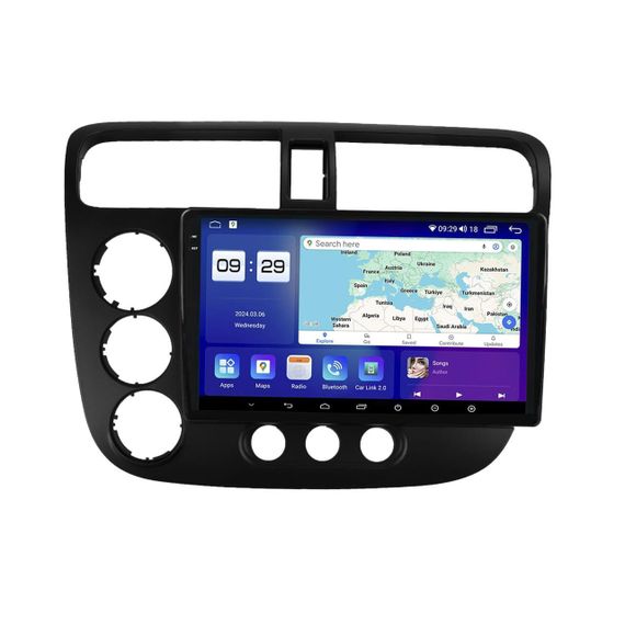 Штатна магнітола серії Mekede M200S 2K під Honda Civic 7 2000-2006 9 дюймів