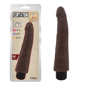 Вібратор з кібершкіри Chisa T-skin ReaL Flirtation на батарейках, коричневий Sex Aura