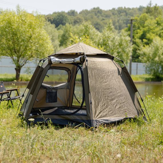 Палатка автоматическая 3 местная 240×210×130 (см) кемпинговая с тентом туристическая намет Camping Lugi LU-020 | Зображення 3