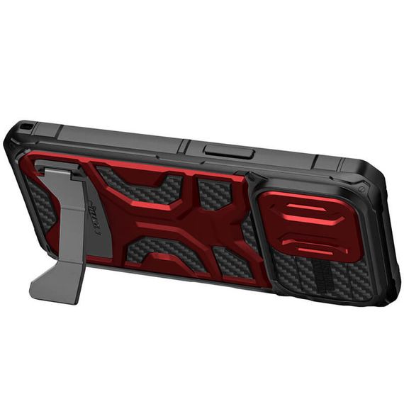 TPU+PC чохол Nillkin CamShield Adventurer Pro (шторка на камеру) для Apple iPhone 14 Pro (6.1") Maga Red | Зображення 2