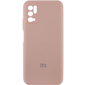 Чехол Silicone Cover Full Camera (AA) для Xiaomi Redmi Note 10 5G / Poco M3 Pro Full camera, Рожевий/Pink Sand