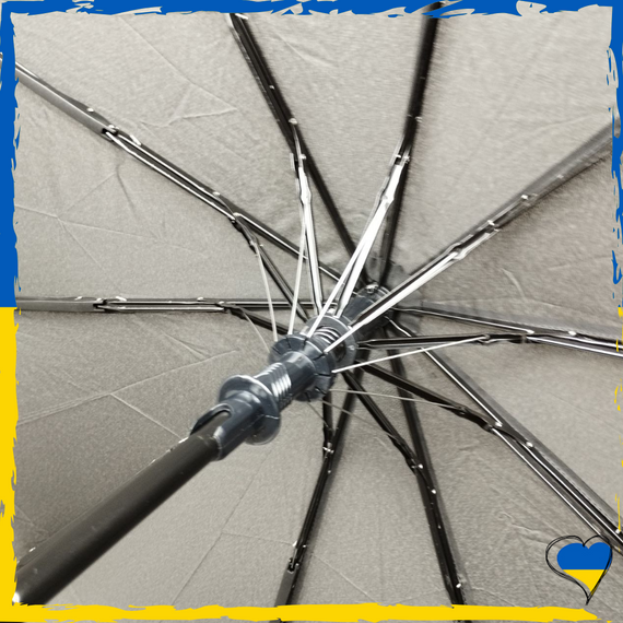 Парасолька чоловіча. Антивітер. Парасолька напівавтомат чорна | Зображення 3