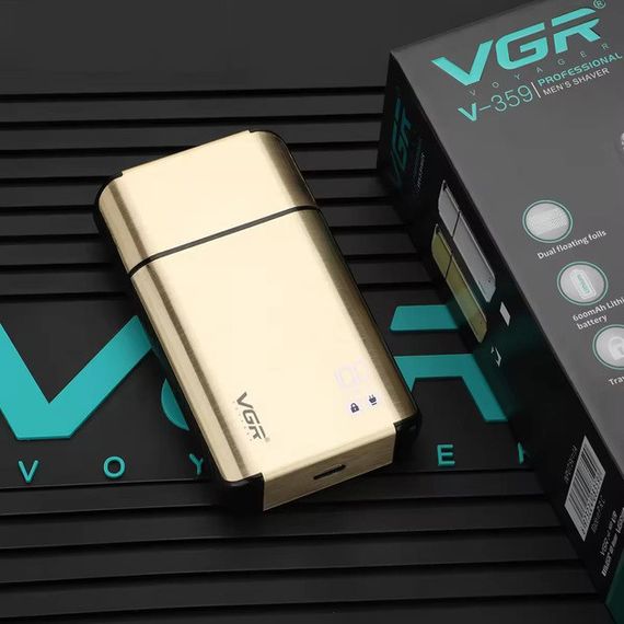 Електробритва VGR V-359 gold шейвер для вологого та сухого гоління, машинка чоловіча для гоління | Зображення 6