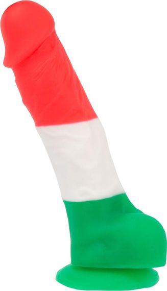 Кольоровий фалоімітатор ADDICTION - LEONARDO - 7 "- 3 COLOURS, 17,8 см, силікон, вібропуля в подарун Sex Aura | Зображення 1