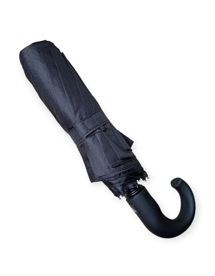 Парасолька чоловіча Kitchen Pro KT-996-BLK напівавтомат, 10 спиць, ручка гак, Чорний | Зображення 3
