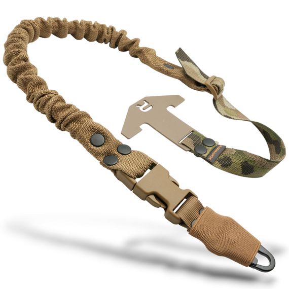 Одноточковий плечовий ремінь з кріпленням до плитоноски RAGNAROK THOR Мультикам + Койот