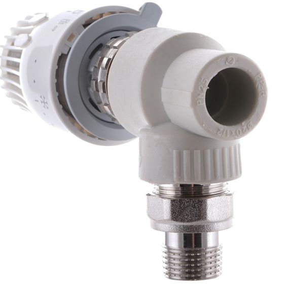 Кран термостатический с термоголовкой угловой 20x1/2 PPR KOER K0153.PRO (KP0195) | Зображення 1