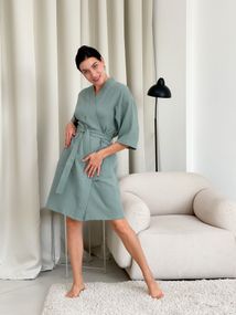 Жіночий халат із мусліну COSY, оливковий.
