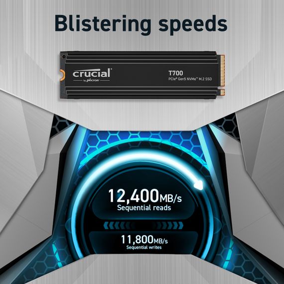 Накопичувач SSD M.2 2280 4TB T700 Micron (CT4000T700SSD3) | Зображення 3