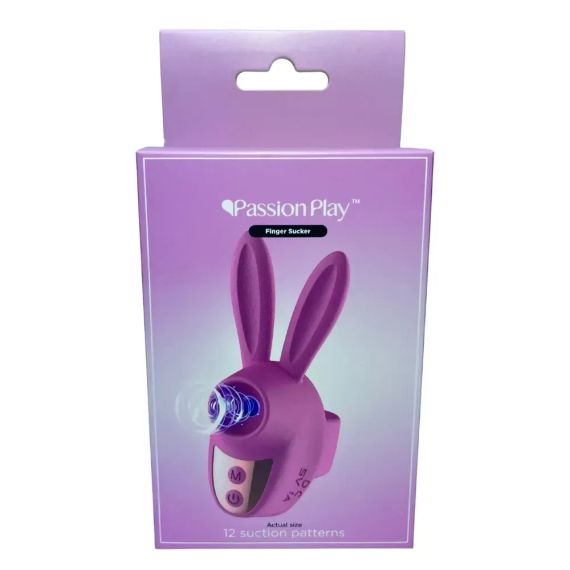 Вибростимулятор на палец Зайчик Passion Play, 12 режимов вибрации + 3 интенсивности, розовый sexstyle | Зображення 5