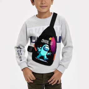 Сумка через плече дитяча Among Us 29х17 см сумка слінг для хлопчика (02038)