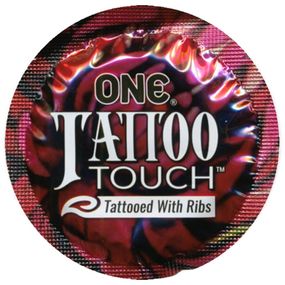Набір презервативів із рельєфом у вигляді тату ONE Tattoo Touch (ціна за упаковку, 100 шт.) sexstyle