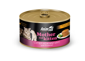 AnimAll вологий корм для котів та кошенят легкий старт годування, 195г