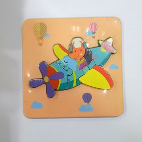 Деревянная игра Пазл-вкладыш С 48702 (6900067487025) Самолёт Вид 1