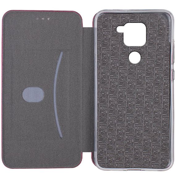 Шкіряний чохол-книжка Classy для Xiaomi Redmi Note 9 / Redmi 10X Бордовий | Зображення 4