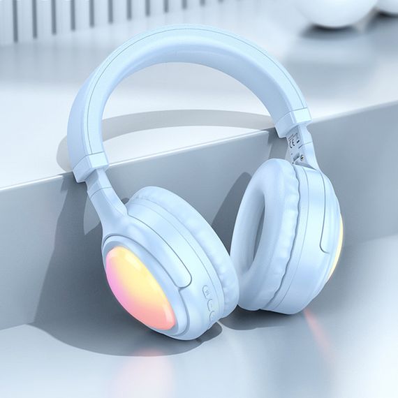 Накладные беспроводные наушники Hoco W48 Focus Blue | Зображення 1