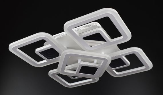 Люстра світлодіодна стельова LED світильник для квартири на стелю лед з пультом 26023 Білий 10х40х40 см.