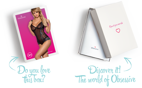 Сітчасте боді на кісточках Obsessive Amanta teddy XXL, чорне, з доступом | Зображення 7