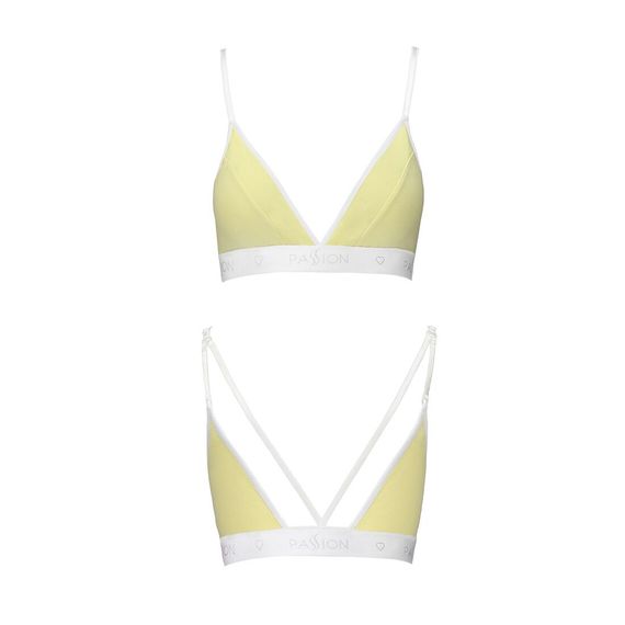 Спортивний топ з подвійними бретелями Passion PS007 TOP yellow, S | Зображення 3