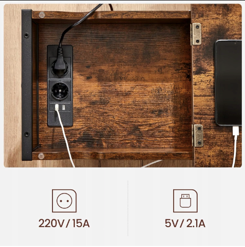 Журнальний столик Leobert Olmi USB вхід + розетка в стилі Loft | Зображення 6