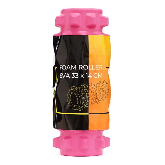 Масажний ролик Cornix EVA 33 x 14 см (валик, ролер) XR-0323 Pink | Зображення 4