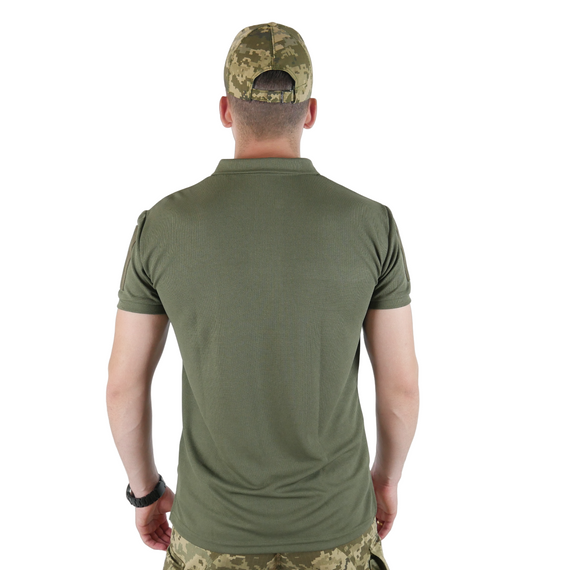 Футболка поло тактична CoolPASS Оливкова L | Зображення 2