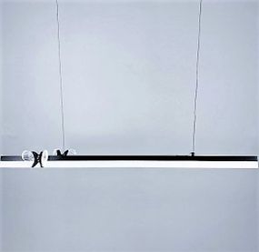 Люстра світлодіодна підвісна LED світильник для квартири на стелю лед 26514 Чорний 10-200х15х100 см.