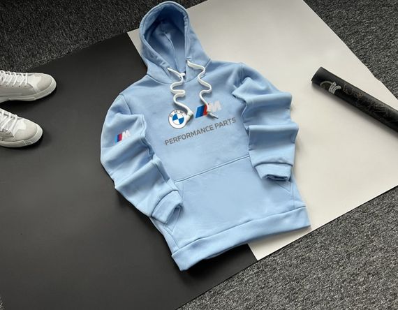 Зимове худі БМВ колір блакитний