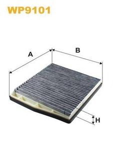 Фільтр салону WP9101K1126A вугільний (вир-во WIX-FILTERS) WIX FILTERS WP9101 на VOLVO S70 седан (LS)