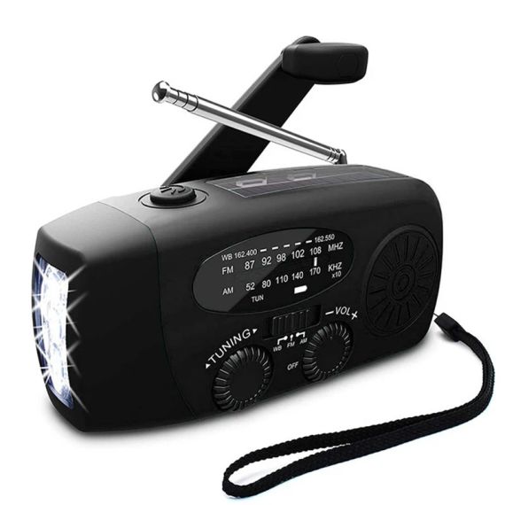 SurvivalWave Pro NOAA 5000 — Багатофункціональне Аварійне Радіо AM/FM/NOAA з Power Bank, Ліхтарем і Ручною Динамо-Зарядкою | Зображення 1