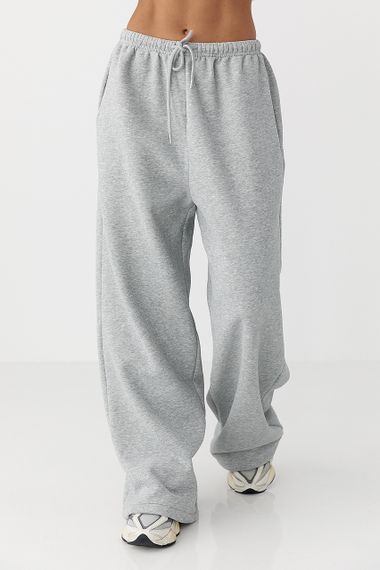 Спортивні штани з плюшевим начісом - сірий цвет, L (є розміри)