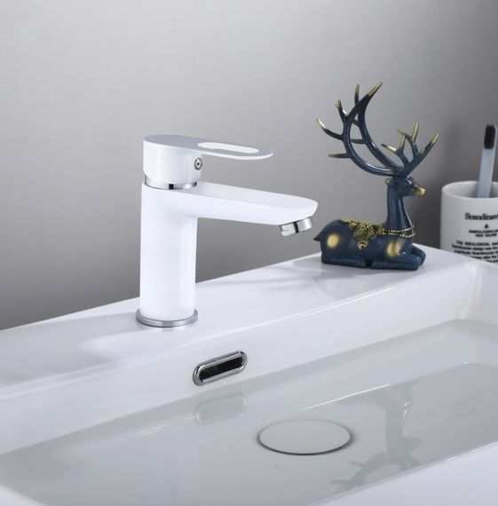 Змішувач для раковини Lidz Latwa 001 (k35) LDLAT001WHI45423 White | Зображення 1