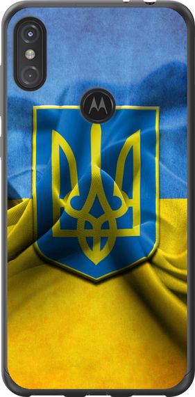 Чехол на Motorola One Power Флаг и герб Украины 1 "375u-1588-17620"