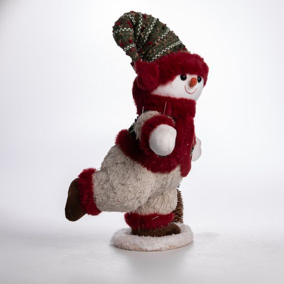 Новорічна фігурка Сніговик з шишкою 26×21×38 (см) CR-4-15 | Зображення 4