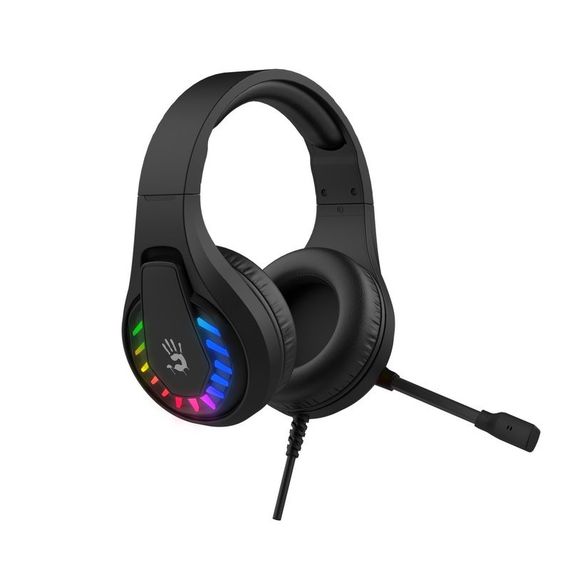 Гарнітура ігрова Bloody G230p з LED підсвічуванням, чорний колір, USB + 3.5 jack | Зображення 3