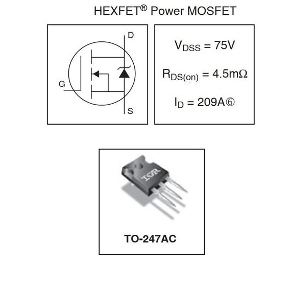 Транзистор полевой IRFP2907 IRFP2907PBF TO-24