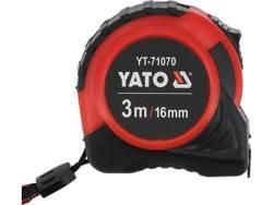 Рулетка YATO Польша : L= 3 м x 16 мм, з сталевою стричкою, нейлоновим покриттям YT-71070