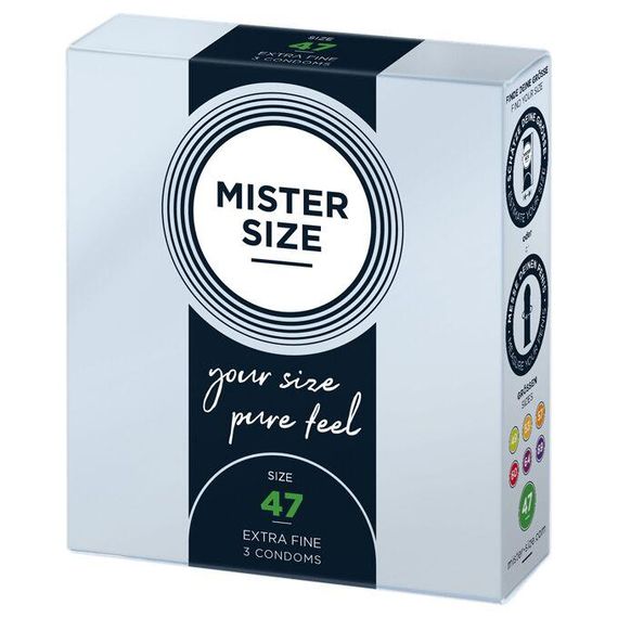 Презервативи Mister Size - pure feel - 47 (3 condoms), товщина 0,05 мм sexstyle | Зображення 1