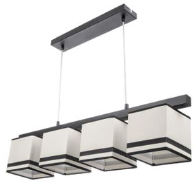 Люстра подвесная с абажуром E14 60W BK (BKL-621S/4)
